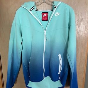 Nike Tech Fleece Blue Ombré Zip Up Sweatshirt
